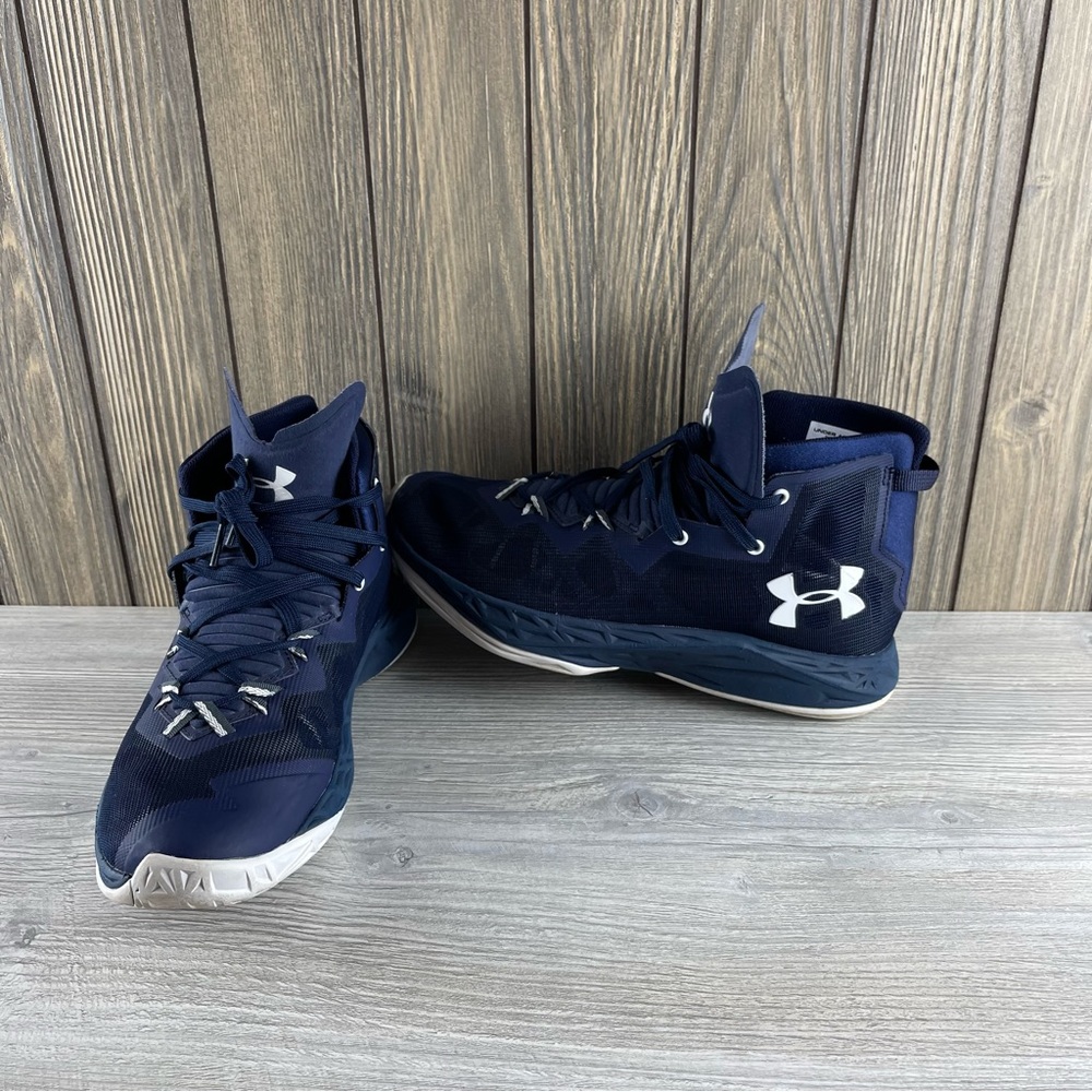 Under Armour Men's Basketball Shoes Blue White 4501443457 Sneakers Size: 7.5